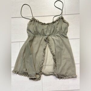Ruffled Sheer Blouse